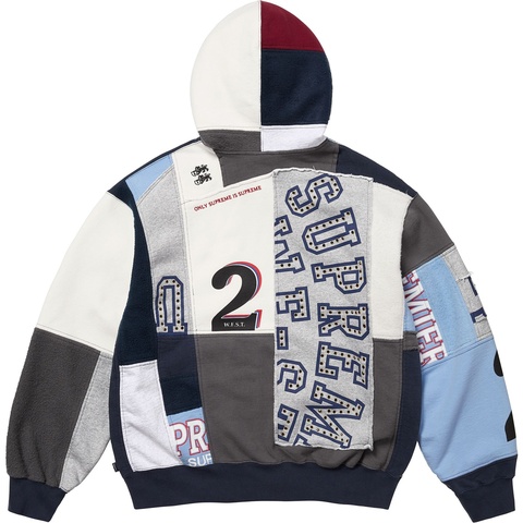 Patchwork Zip Up Hooded Sweatshirt - Supreme Patchwork Zip Up Hooded Sweatshirt - Supreme