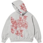 Supreme Pitbulls Embroidered Hooded Sweatshirt (SS25) - Heather Grey