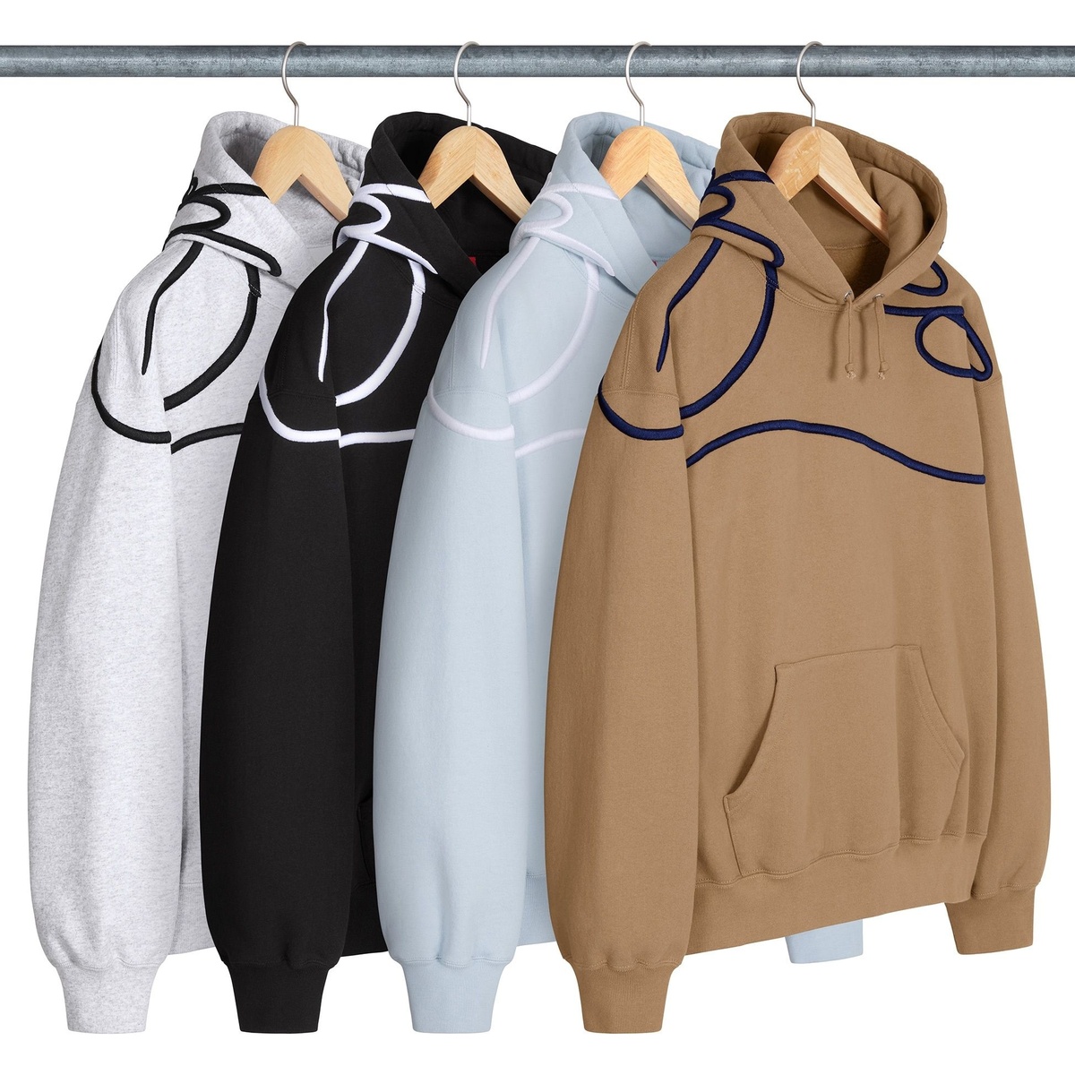 Shoulder Script Hooded Sweatshirt - Supreme