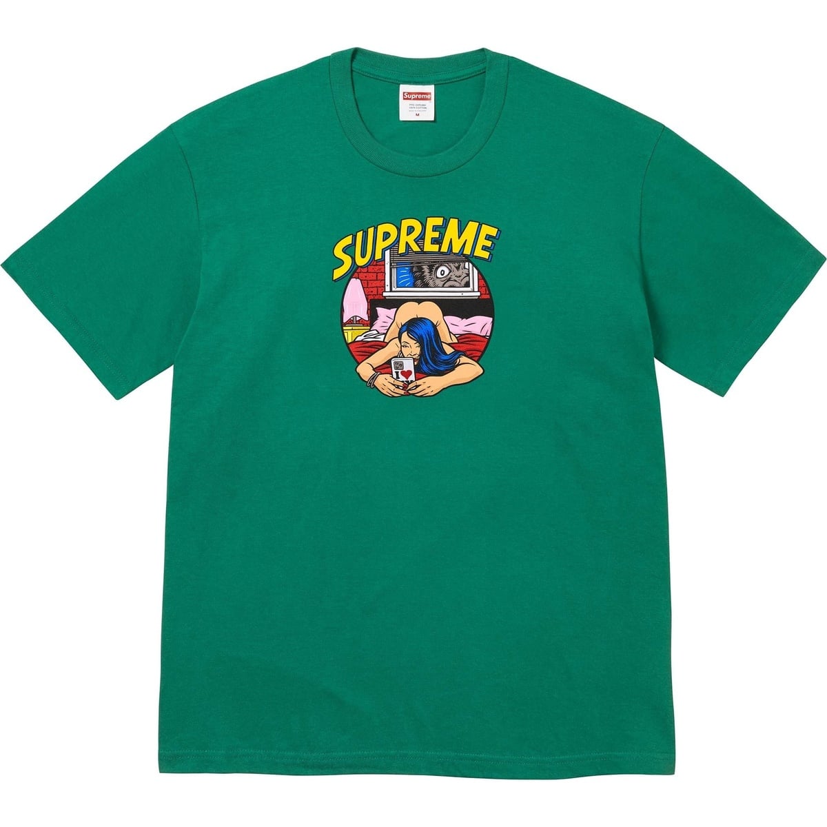 メロンsupreme T shirt Supreme FW17 Dollar Tee White Printing Short Sleeve Unisex SUP