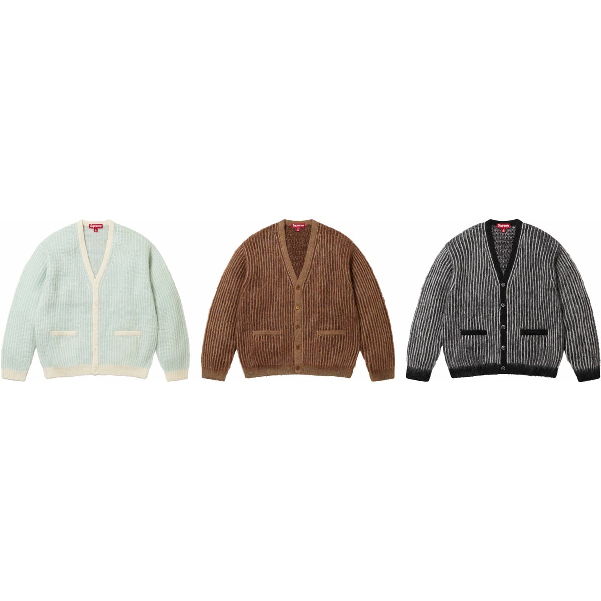 2-Tone Mohair Cardigan - SupremeCommunity