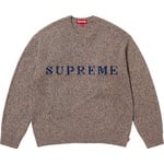 Supreme Contrast Logo Sweater (SS25) - Taupe Mélange