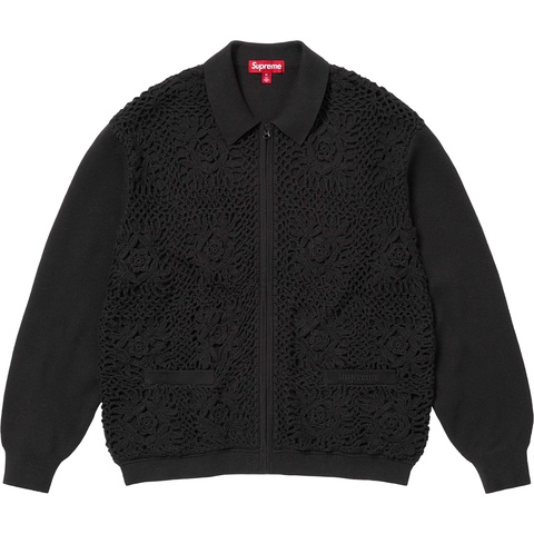 Supreme Crochet Zip Up Cardigan Lサイズ Crochet Zip Up Cardigan - spring/summer 2025 - Supreme