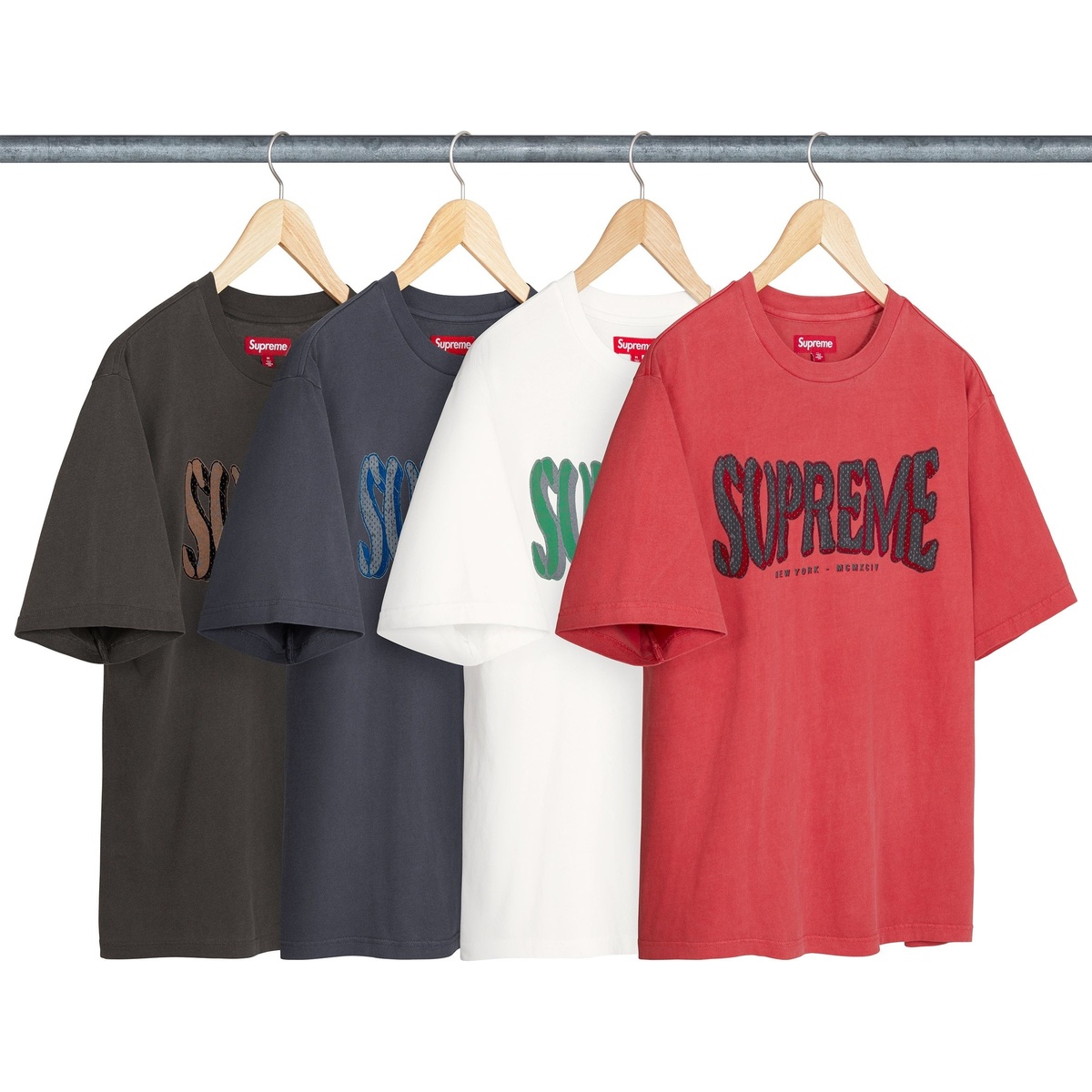 Flocked Washed S/S Top - spring/summer 2025 - Supreme
