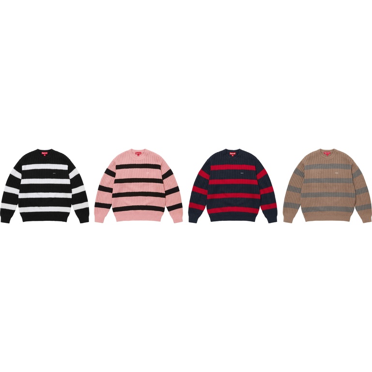 Supreme Loose Gauge Stripe Small Box Sweater (spring/summer 2025) - $148.00
