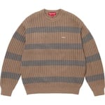 Supreme Loose Gauge Stripe Small Box Sweater (SS25) - Khaki
