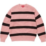 Supreme Loose Gauge Stripe Small Box Sweater (SS25) - Pink