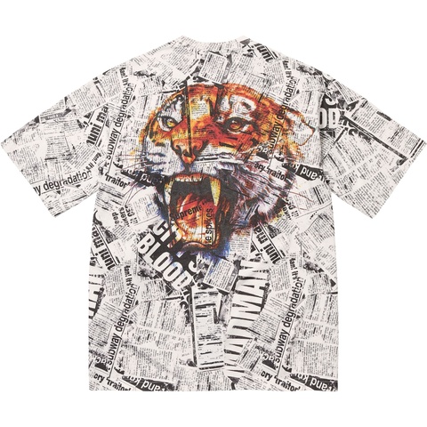 Supreme Newspaper S/S Top - White