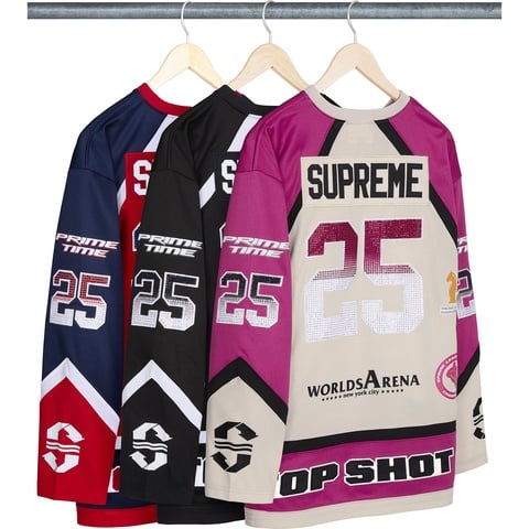 Supreme Rhinestone Hockey Jersey - Group Shots