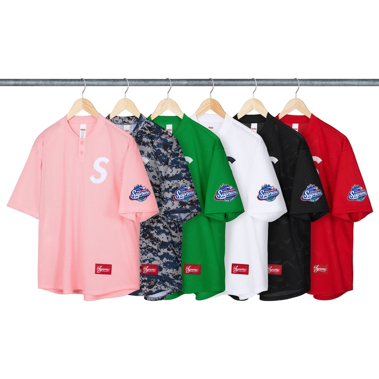 Supreme S Logo Baseball Henley (spring/summer 2025) - $118.00