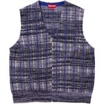 Supreme Speckled Zip Up Sweater Vest (SS25) - Blue