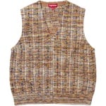 Supreme Speckled Zip Up Sweater Vest (SS25) - Tan