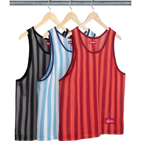 Stripe Mesh Tank Top - spring/summer 2025 - Supreme Stripe Mesh Tank Top - spring/summer 2025 - Supreme