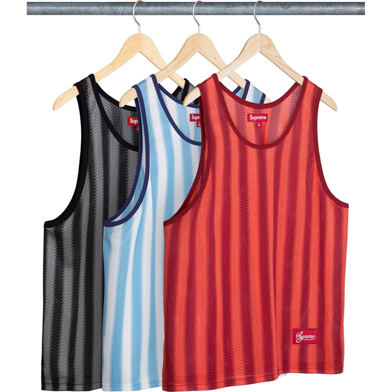Supreme Stripe Mesh Tank Top (spring/summer 2025) - $78.00