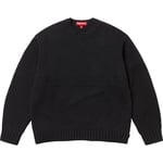 Supreme Tonal Appliqué Sweater (SS25) - Black