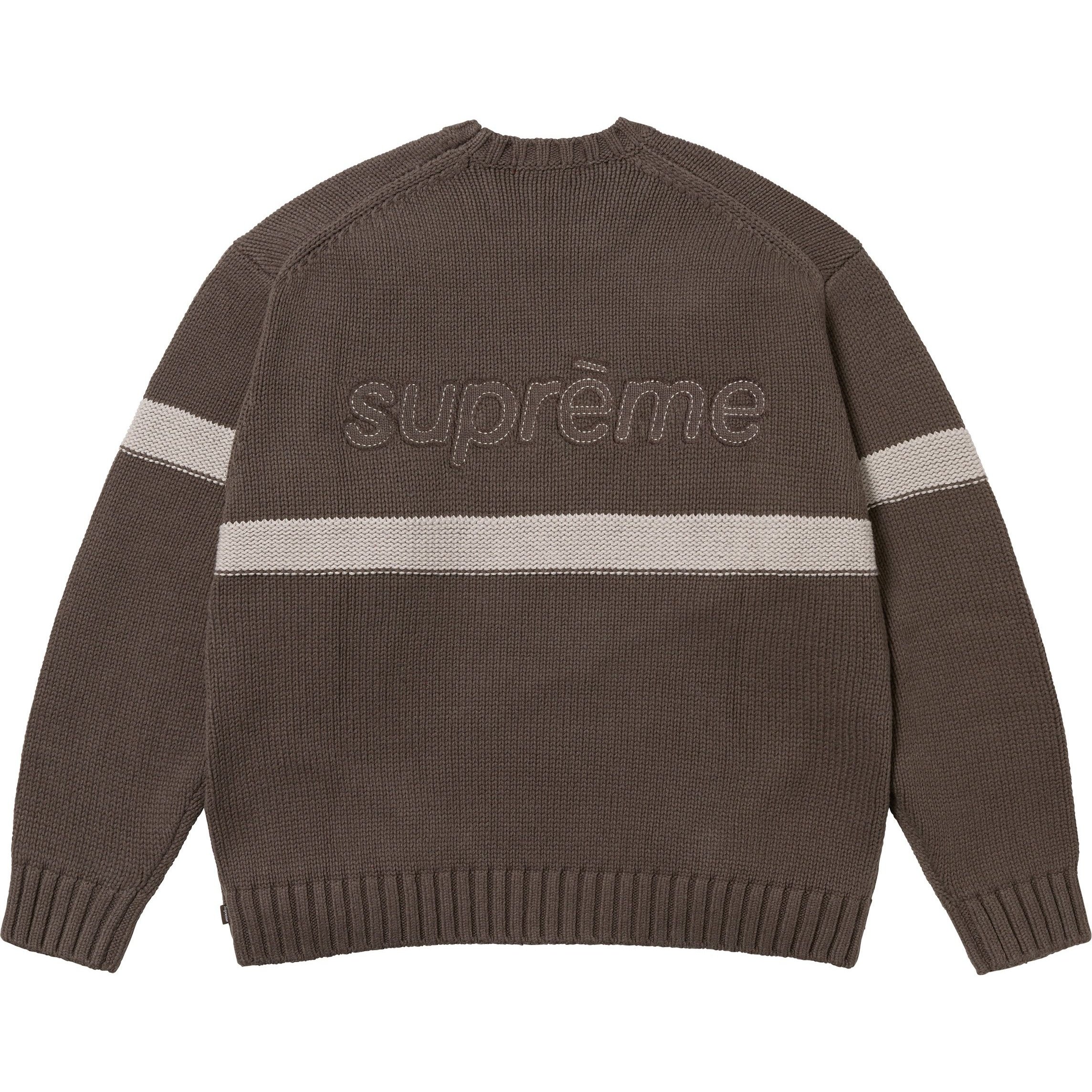 Supreme Tonal Appliqué Sweater (SS25) - Brown - $158