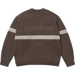 Supreme Tonal Appliqué Sweater (SS25) - Brown