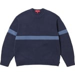 Supreme Tonal Appliqué Sweater (SS25) - Navy