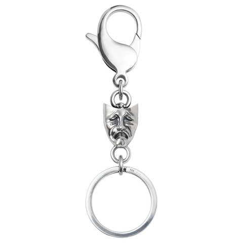Supreme Drama Mask Key Ring - Silver