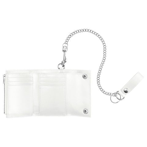 Supreme Leather Chain Wallet - White