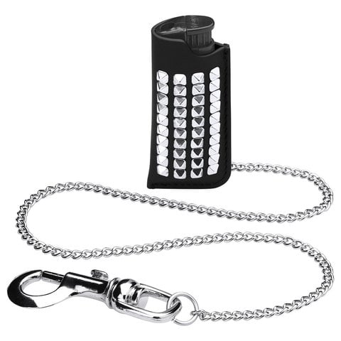 Supreme Studded Leather Lighter Holder - Black