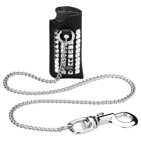 Supreme Studded Leather Lighter Holder - Black