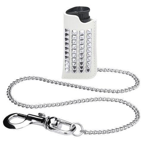 Supreme Studded Leather Lighter Holder - White