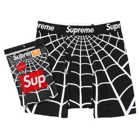 Supreme Supreme®/Hanes® Spider-Man Boxer Briefs (2 Pack) - Black