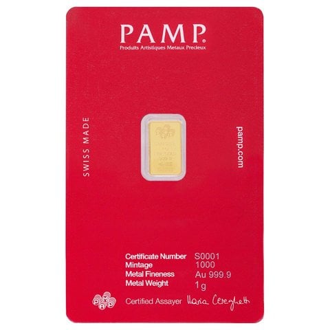 Supreme®/PAMP Suisse 1 g Gold Bar - Supreme