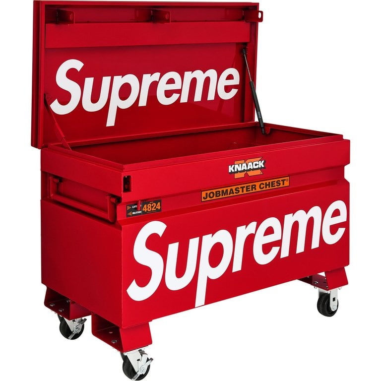 Supreme x Knaack Jobsite Chest red powder coated steel tool chest SS26 Week 9