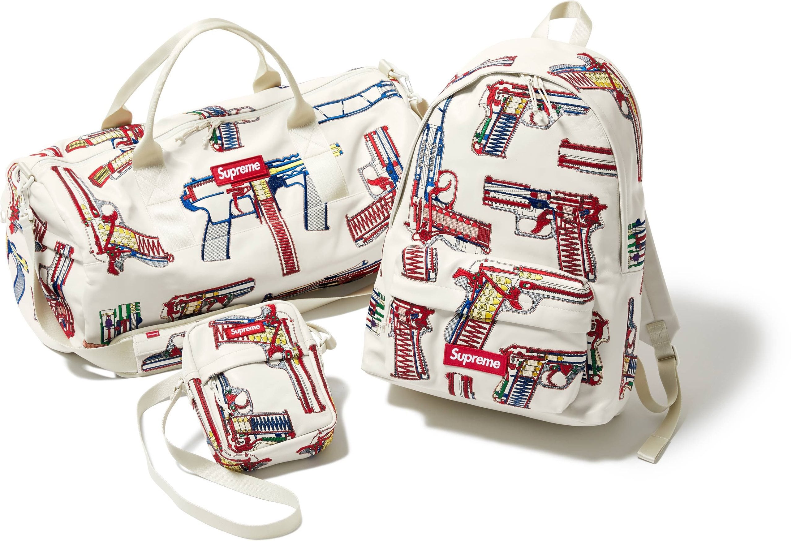 Guns Embroidered Leather Bags - spring/summer 2026 - Supreme
