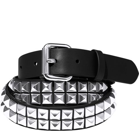 Supreme Studded Logo Belt 18ss レザー　ブラック Supreme Studded Logo Belt 18ss レザー ベルト - メルカリ