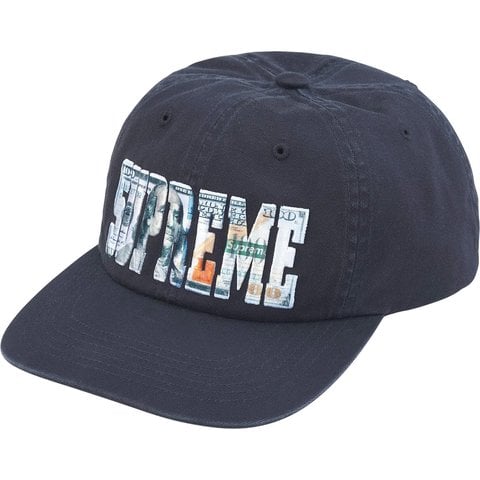 supreme Embroidered Money Logo 6-Panel 紺 Embroidered Money Logo 6-Panel - Supreme