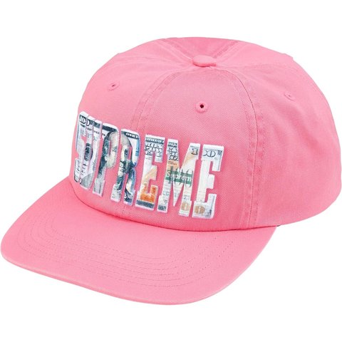 新品　Embroidered Money Logo 6-Panel Black Embroidered Money Logo 6-Panel - Supreme