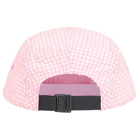 Supreme Monogram Gingham Camp Cap - Pink