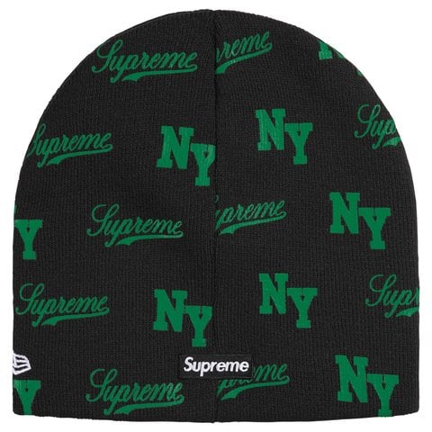 Supreme New Era® Monogram Beanie - Black