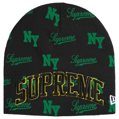 Supreme New Era® Monogram Beanie - Black