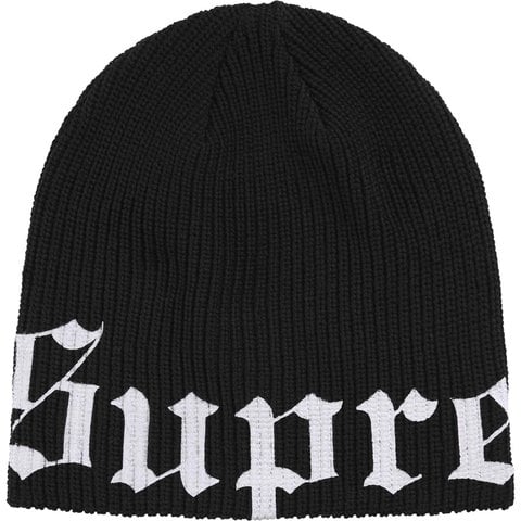 Supreme Old English Printed Beanie - Black