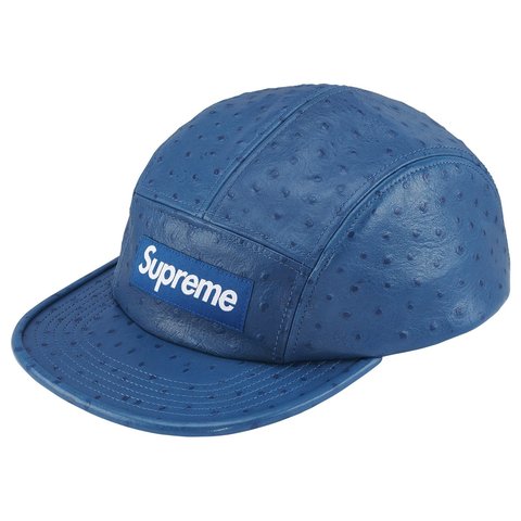 帽子 OstrichEmbossed Leather GORE-TEX CampCap Supreme Ostrich Embossed Leather Gore-Tex Camp Cap Black - 26SS
