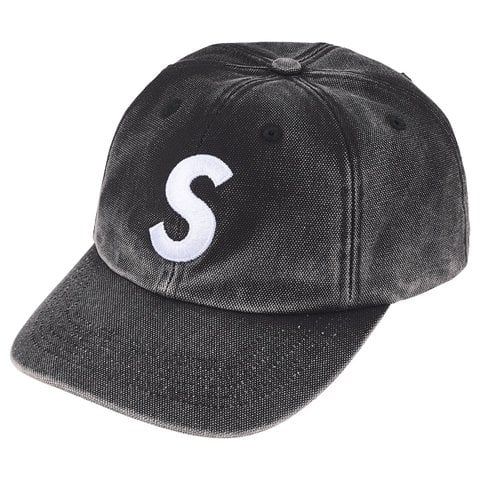 Supreme Pigment Coated S Logo 6-Panel - Black