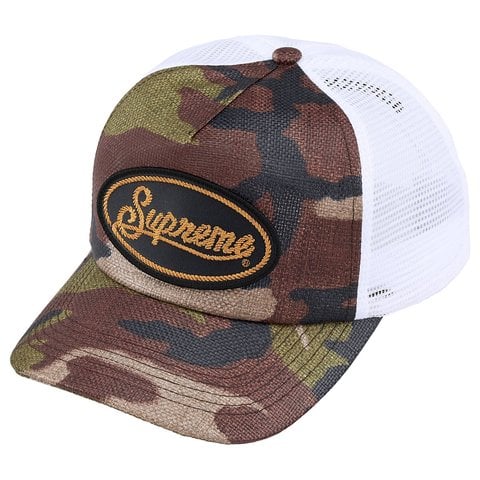 Supreme Raffia Mesh Back 5-Panel - Woodland Camo