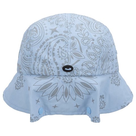 Supreme Reflective Bandana Sunshield Camp Cap - Light Blue