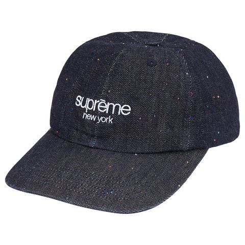 Sequin Denim Classic Logo 6-Panel - Supreme