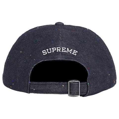 Sequin Denim Classic Logo 6-Panel - Supreme