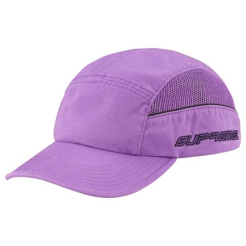 Supreme Side Mesh Piping Camp Cap - Light Purple
