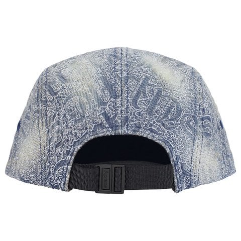Stitched Old English Denim Camp Cap - Supreme