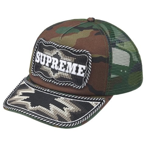 Western Embroidered Mesh Back 5-Panel - Supreme