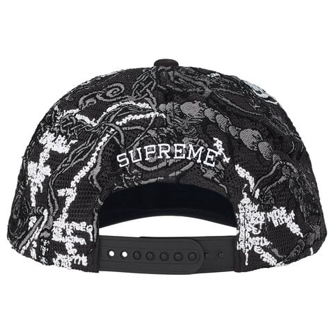 Supreme Wombat Embroidered Mesh Back 6-Panel - Black