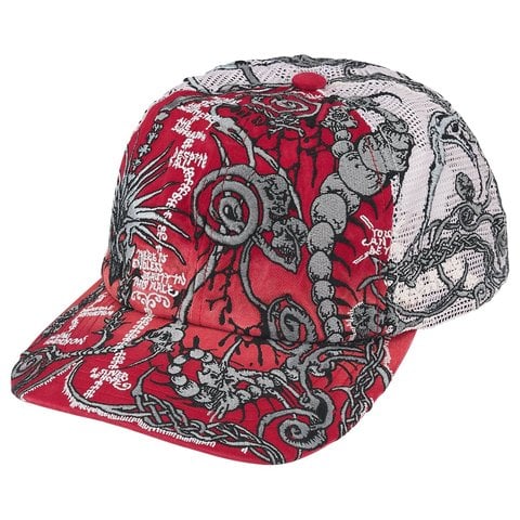 Supreme Wombat Embroidered Mesh Back 6-Panel - Red