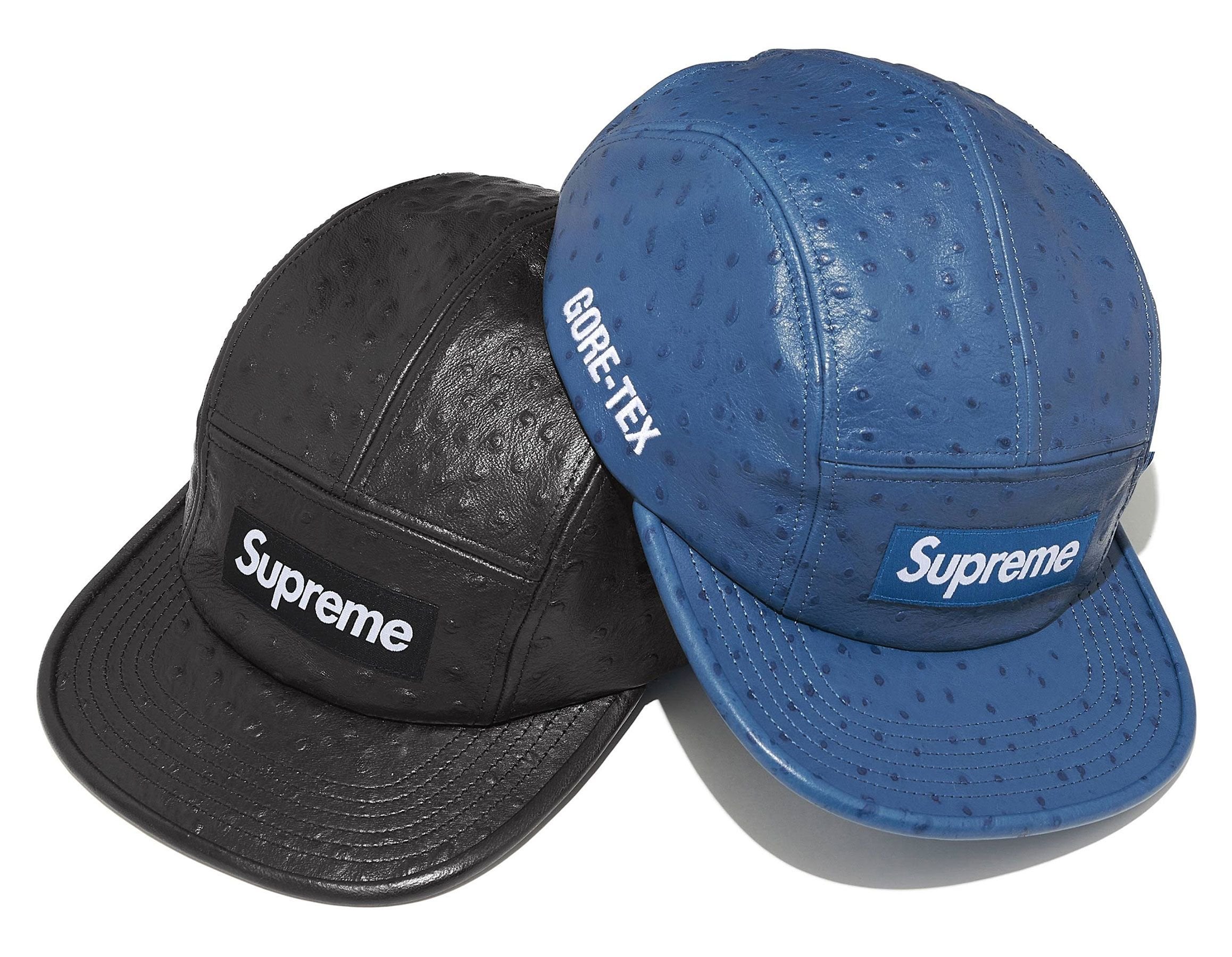 Ostrich Embossed Leather GORE-TEX Camp Cap - Supreme Ostrich Embossed Leather GORE-TEX Camp Cap - Supreme